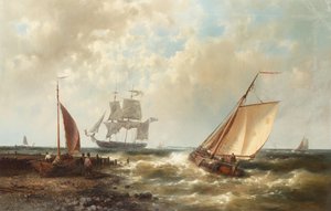 Op weg om de nieuwe aankomst offshore te ontmoeten